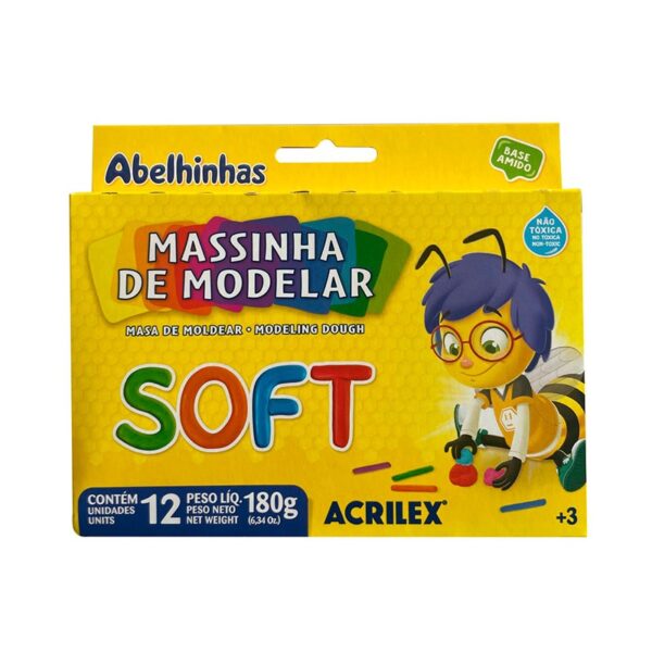 Massinha de Modelar 12 cores - Acrilex