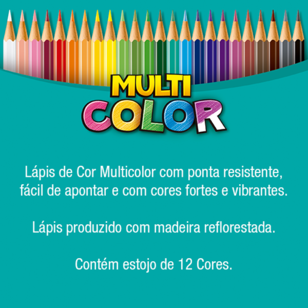 Ecolápis de Cor 12 Cores - Multicolor - Image 2