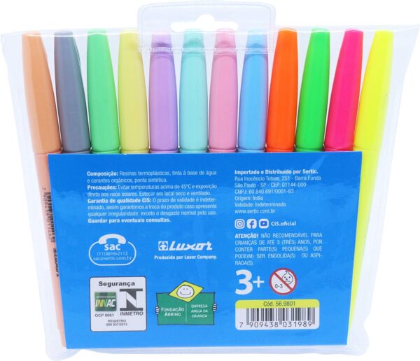 Kit com 12 Marca Textos Lumini - Cores Pastel e Neon - CiS - Image 3