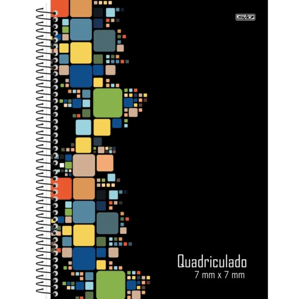 Caderno Quadriculado 7mm x 7mm - 80 Folhas - São Domingos - Image 3