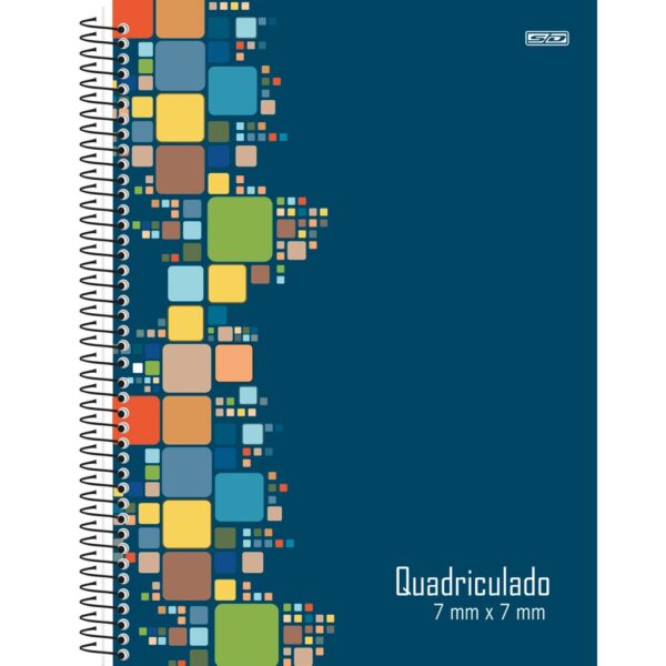 Caderno Quadriculado 7mm x 7mm - 80 Folhas - São Domingos - Image 2