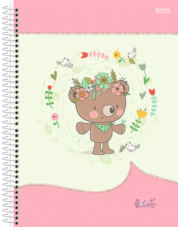 Caderno So Cute - 1/4 140mm x 200mm - São Domingos