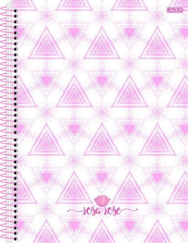 Caderno 10 Matérias - Rosa Rose - 160 Folhas 200mm x 275mm - São Domingos